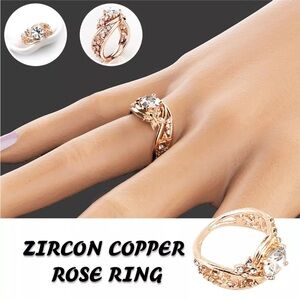 Women's Ring Fashion Inlaid Zircon Ring Personality Women's Ring Jewelry